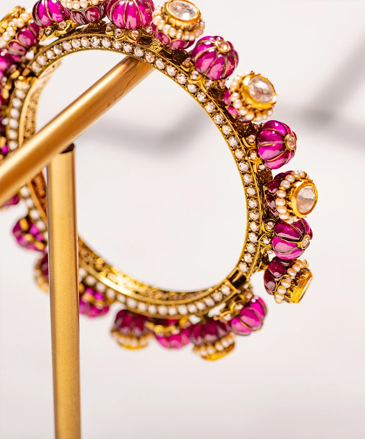 Chandrika Ruby and Diamond Polki Bangle