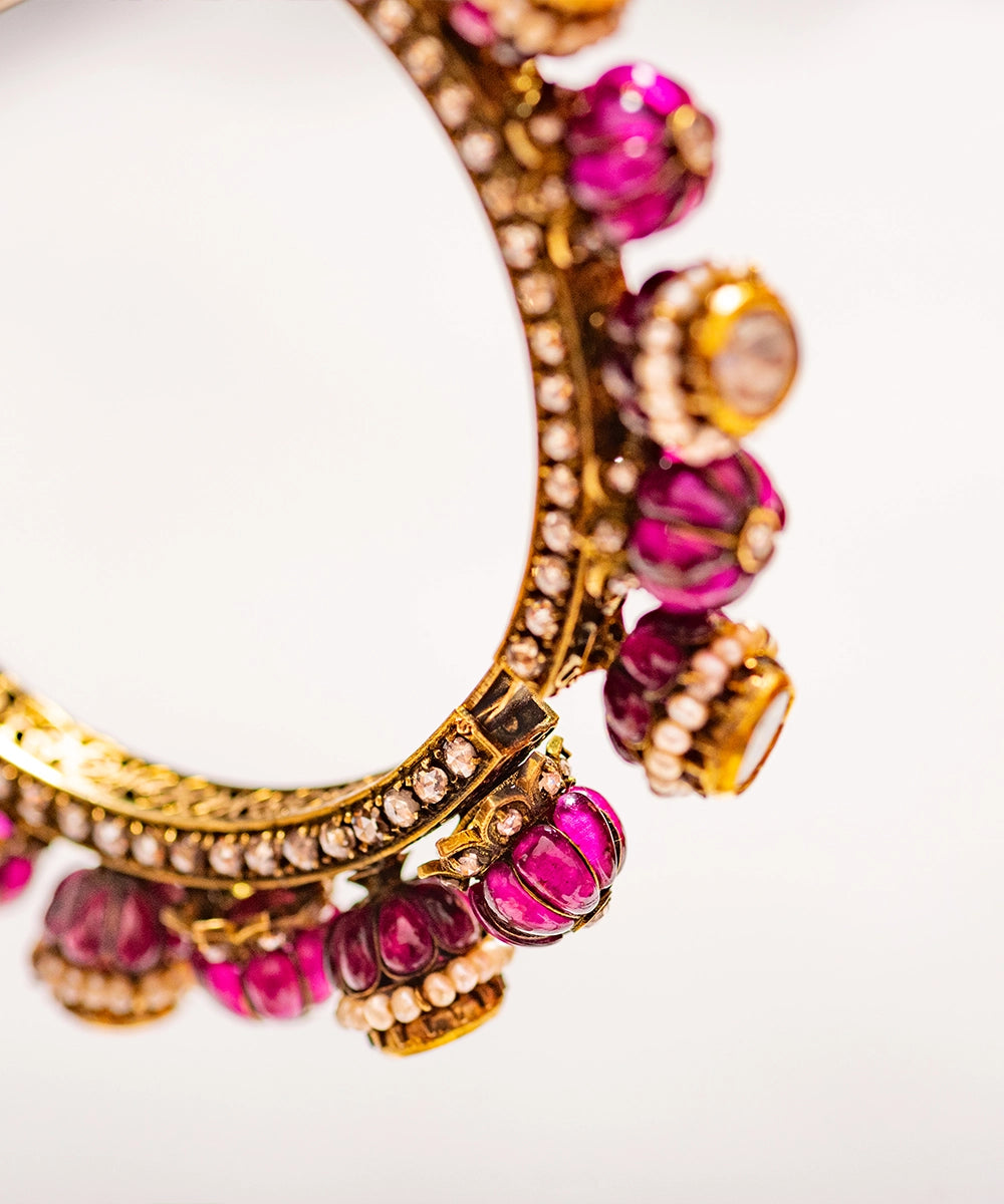 Chandrika Ruby and Diamond Polki Bangle